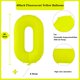 thumbnail image 2 of Globo Yeodong amarillo fluorescente número 0 1 m para cumpleaños, 2 of 4