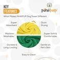 thumbnail image 2 of PAWPUP Dog Towel Super Absorbent Quick Drying Super Soft Microfiber Pet Towel for Dogs, Cats and Other Pets (40 x 24 Inches, Yellow and Green), 2 of 7