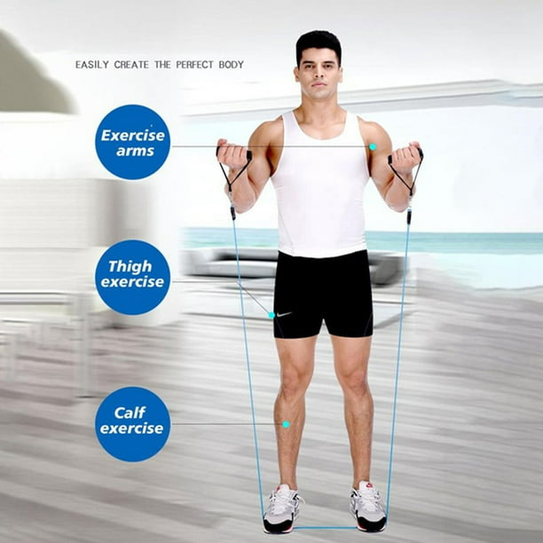 Kit 11 Bandes De Résistance Avec Poignées, Sangle De Porte, Sangle Cheville Et Sac – Physiothérapie Et Musculation – Résistance Max 56,7 Kg