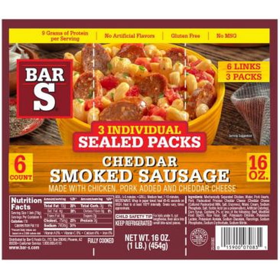 Bar-S FP Cheddar Smoked Sausage