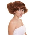 thumbnail image 3 of HPO Adult Women's Starlet Hollywood Wig| Brown Color Vintage Wig| Best for Halloween Synthetic Fiber, 3 of 12
