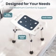 thumbnail image 4 of Silla de ducha PELEGON® regulable en altura 160-180 kg, color verde azulado, 4 of 9