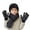 Black, variant on MAOQHI Kids Winter Hat Gloves Scarf Set 4 To 10 Years Old Children Hat Scarf and Gloves Three Piece Outdoor Warm and Fleece Knitted Woolen Hat