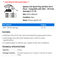 thumbnail image 2 of Ignition Coil Spark Plug and Wire Set 8 Piece - Compatible with 2005 - 2010 Kia Sportage 2.7L V6 2006 2007 2008 2009, 2 of 2