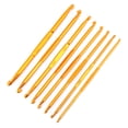 thumbnail image 4 of Fdit Crochet Hook,8Pcs Golden Alumina Double End Crochet Hook Knitting Needle Set Weave Craft, 4 of 9