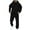 Black, variant on Wyobmus Men's Casual Hooded Sports Tracksuit Solid Long Sleeve Pullover Trousers Two-Piece Elastic Waist Tracksuit Olive Green