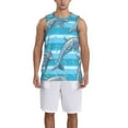 thumbnail image 4 of Easygdp Dolphin Men's Mesh Basketball Jersey Quick Drying Sleeveless Shirts Fitted Muscle Tank Tops Sport Round Neck T-Shirt - Large, 4 of 9