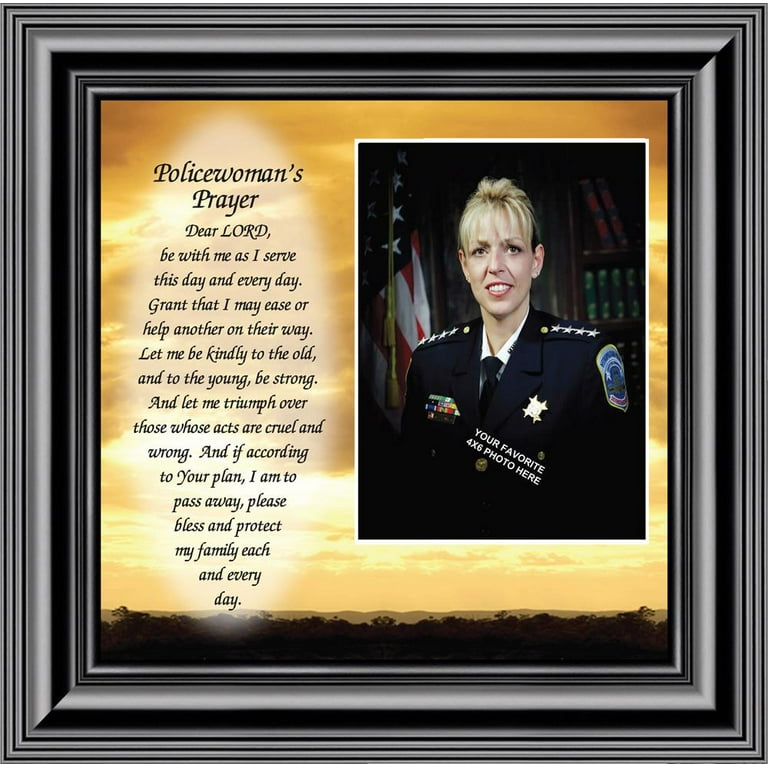 Policeman's Prayer, Personalized Picture Frame Gifts for Men Police of