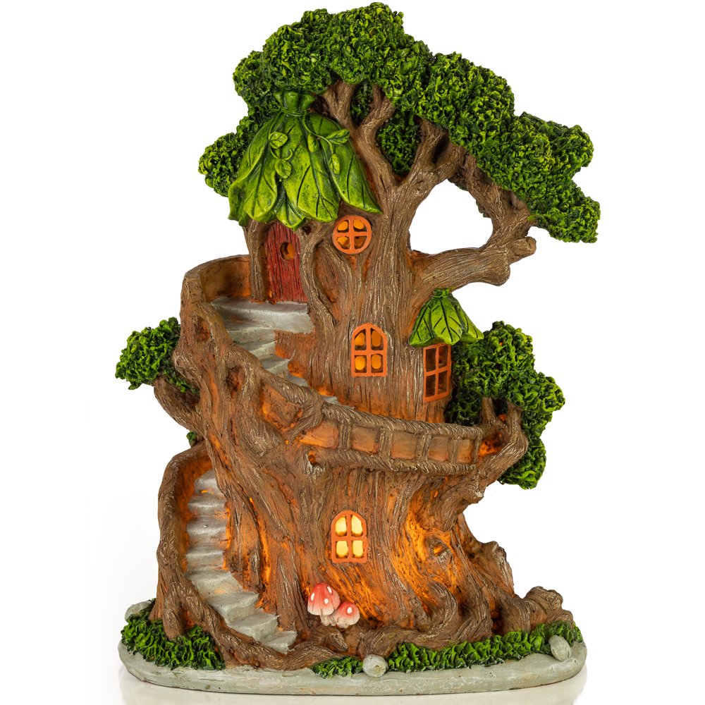 VP Home Enchanted Treehouse Solar Powered LED Outdoor Decor Garden