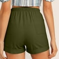 thumbnail image 5 of RYRJJ Women's Hiking Shorts Golf Athletic Outdoor Shorts Plus Size Elastic Waist Drawstring Casual Summer Beach Shorts with Pockets(Army Green,3XL), 5 of 9