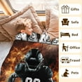 thumbnail image 4 of Personalized with Name Kids Throw Blanket Gift - 40x30 Inches Small Blanket for Boys 8-12 - Soft Plush Flannel Football Blankets for Office, Sofa - Sports Fuzzy Throws Gifts for Football Lovers, 4 of 6