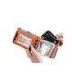 Fashnice Hommes Mince Portefeuille Bifold Sac Minimaliste Mini RFID Bloquant Mens avec ID Fenêtre Argent Clip Orange – image 2 sur 4