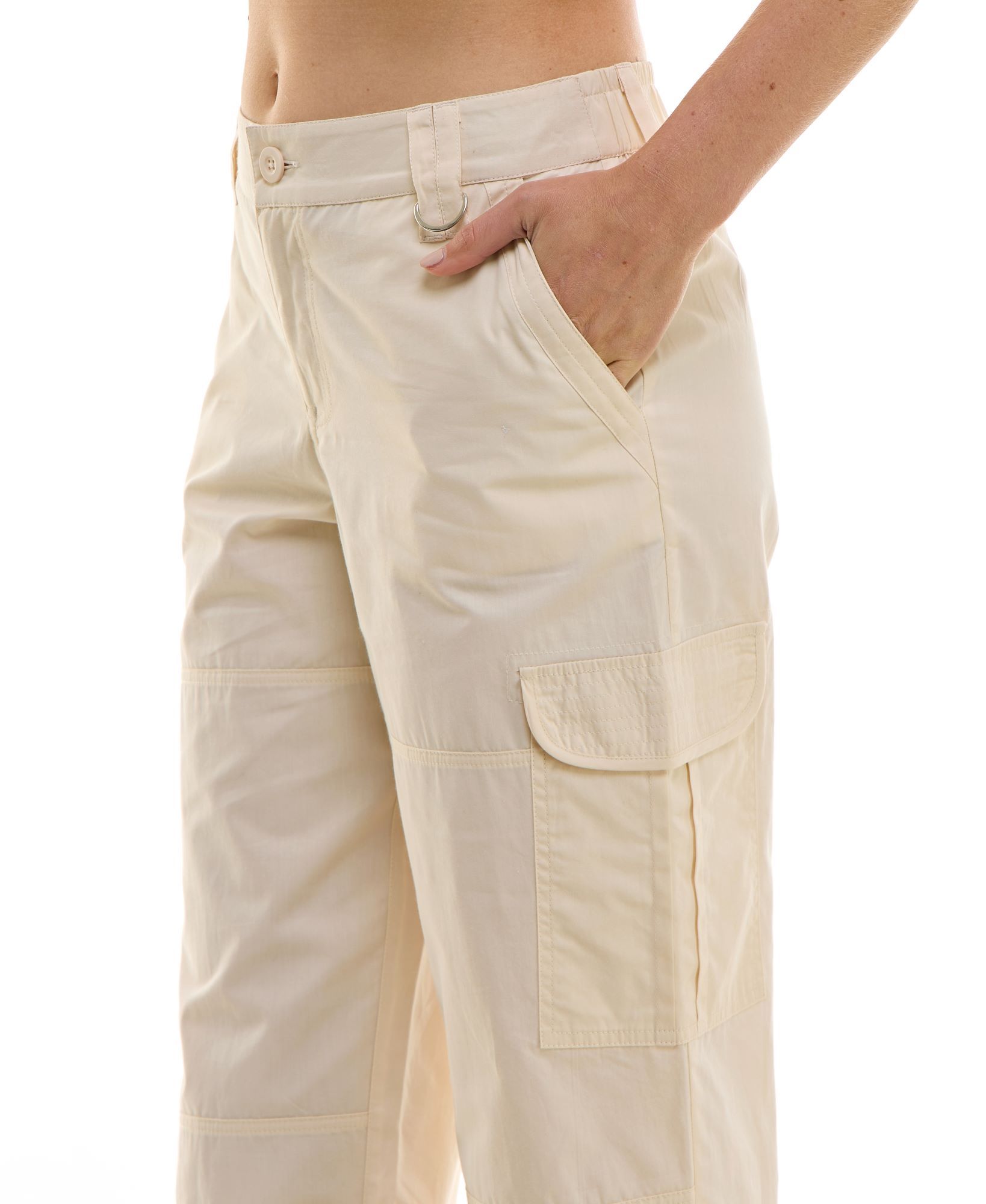 Derek Heart Juniors Mid Rise Cargo Jogger White Swan Large Walmart