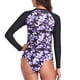 thumbnail image 4 of Traje de baño femenino, traje de baño de dos piezas para mujer, traje de baño de manga larga, cuello redondo, traje de baño para mujer, características de vanguardia, 4 of 6