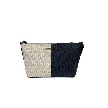 Michael Kors Jet Set Small Two-Tone Logo Crossbody Bag (Black Multi)
