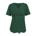 thumbnail image 4 of Daznico Elegant Plus Size Blouse Featuring V Neck Design and Flowy Sleeves for Comfortable Stylish Wear, 4 of 4