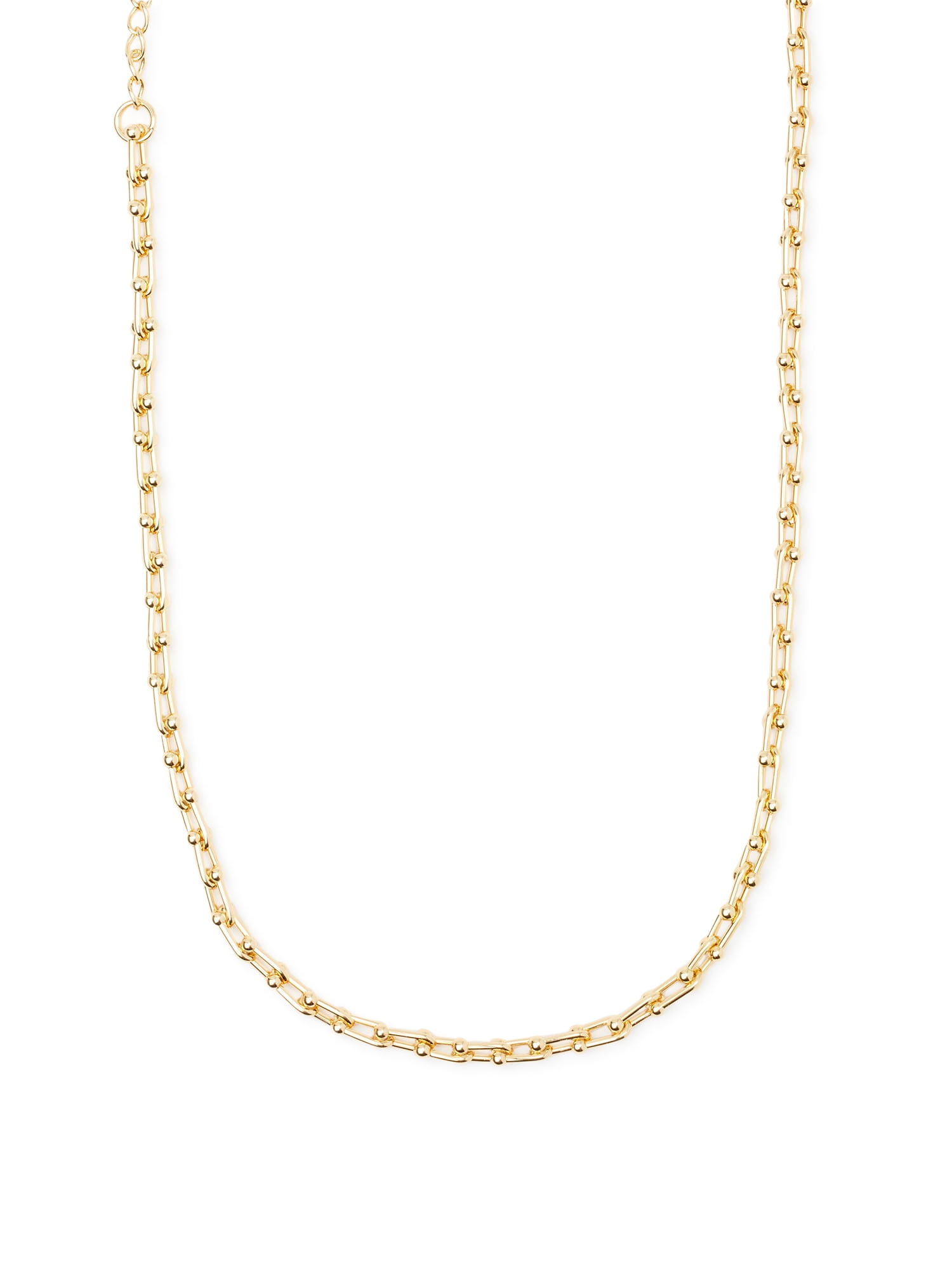 Scoop Womens 14K Gold Flash-Plated Chain-Link Necklace, 18+2' Extender