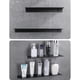 thumbnail image 3 of Estante de baño de aluminio negro, estante flotante que ahorra espacio, estante de almacenamiento, tocador, bandeja de pared de 30 cm, 3 of 4