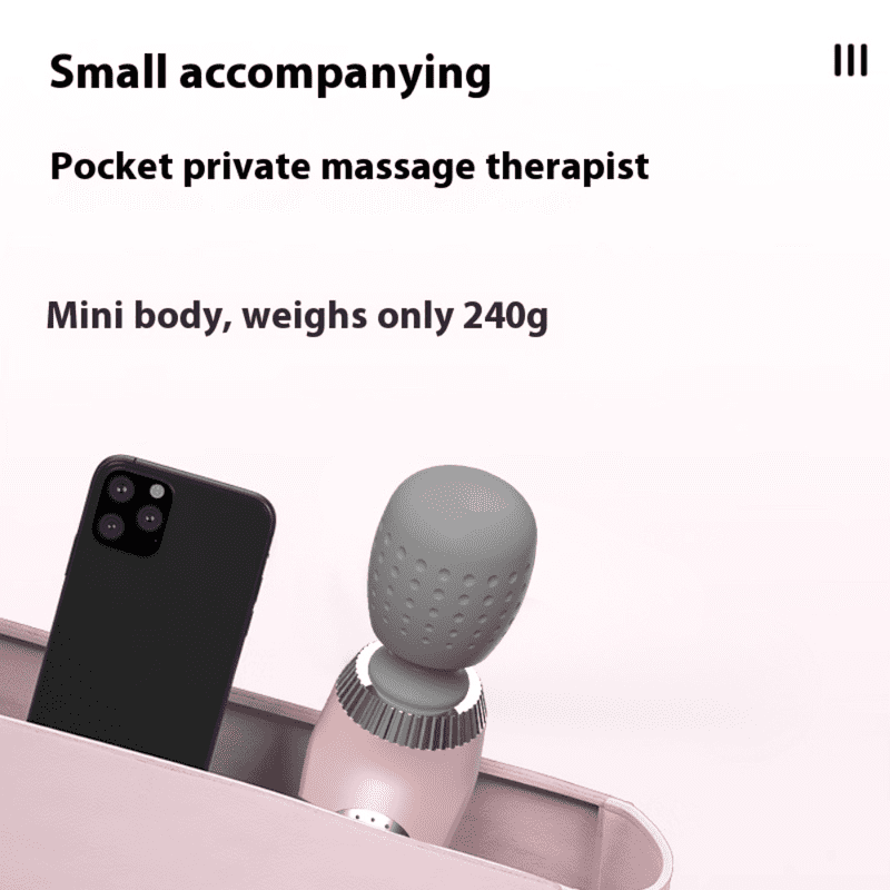 Deep Tissue Massage Gun USB Rechargeable Portable Full Body Muscle Massage 5-speed Adjustable Fascia Gun Pink and Black
