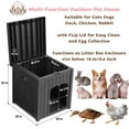 thumbnail image 5 of EHHLY Outdoor Cat House Waterproof, Outside Multiple Feral Cat Houses Weatherproof, Cat Litter Box Enclosure, Durable Resin Plastic, Grey, 5 of 9
