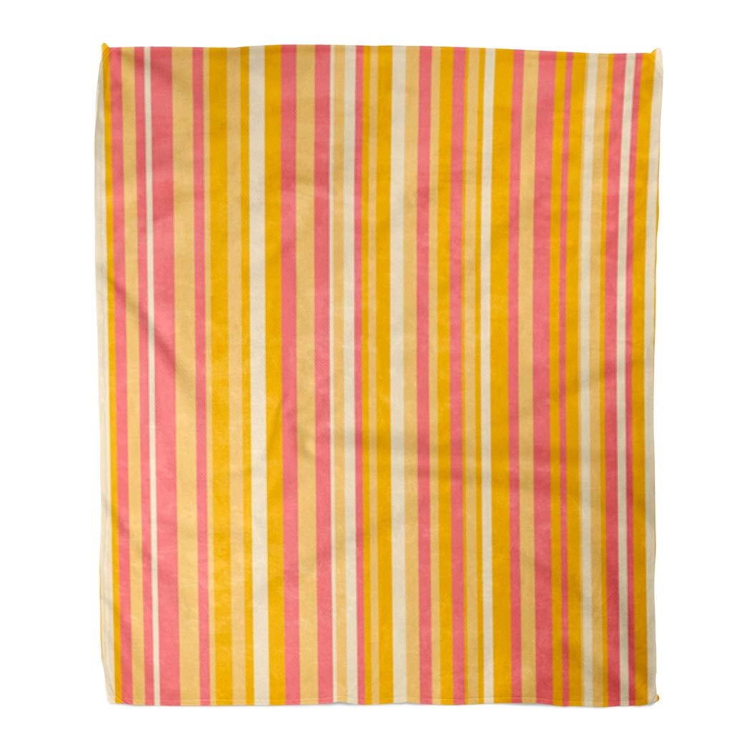 POGLIP Throw Blanket 58x80 Inches Orange Stripe Bright Striped Pattern Pink White Carnival Circus Coral Fall Fun Gold Warm Flannel Soft Blanket for Couch Sofa Bed Walmart