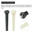 thumbnail image 4 of Uxcell Acoustic Guitar Bridge Pins Pegs, Plastic Guitar String Pins Replacement, Beige Black 36Packss, 4 of 5