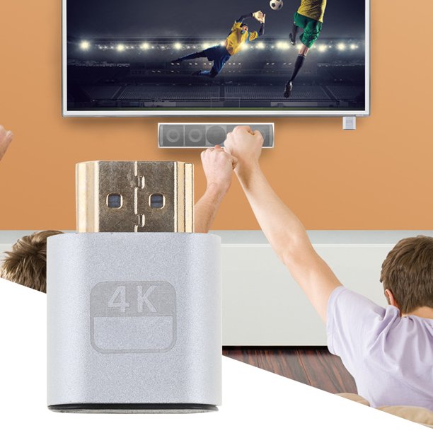 Gwong Electrónica Adaptador de pantalla virtual VGA DDC EDID 4K Alta resolución PP PLAY PLAY HDMI-Compatible 1.4 Emulador de maniquí para la minería de Bitcoin
