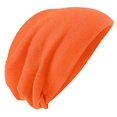 thumbnail image 2 of District Adult Unisex Regular Plain Beanie Neon Orange One Size Fits All, 2 of 2