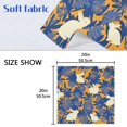 thumbnail image 5 of Iauyy Satin Napkins Set of 4- Blue Orange-bunny Print DIY Printing Decoration Cloth Napkin- Easy Care for Home/Party, 5 of 8