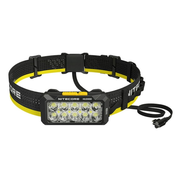 Nitecore HU2000 2000 Lumen Headlamp Compatible With External USB-C Power Sources