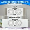thumbnail image 2 of Comfort Zone 9'' Reversible Twin Window Fan with Remote Control, White, 2 of 8