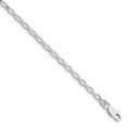 thumbnail image 1 of 925 Sterling Silver 2.75mm Ovale Rolo Lien Chaîne Bracelet Fantaisie, 1 of 8