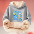 thumbnail image 2 of Multicolor Print Hooded Sweatshirt For Kids – Cozy Lleece Sweatshirt With Graphic Hoodie For Boys And Girls, 2 of 4