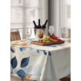 thumbnail image 6 of Orange Blue Botanical Table Cloth, Weeping Fall Eucalyptus Leaves Rustic Waterproof Tablecloth for Rectangle Tables, Reusable Washable Fabric Table Cover for Restaurant Kitchen Dining Tables 60"x84", 6 of 6