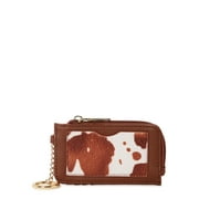 No Boundaries Women's Zip Card Holder Brown