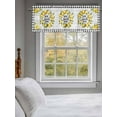 thumbnail image 3 of Summer Window Valances for Kitchen, Lemon Floral Fruit Wood Grain Buffalo Plaid Rod Pocket Valances Windows Treatments Curtains for Living Room Bathroom Bedroom Decoration 42" x 12", 3 of 9