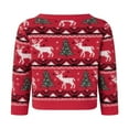 thumbnail image 4 of Matching Family Christmas Sweaters Long Sleeve Reindeer Pullovers, 4 of 9