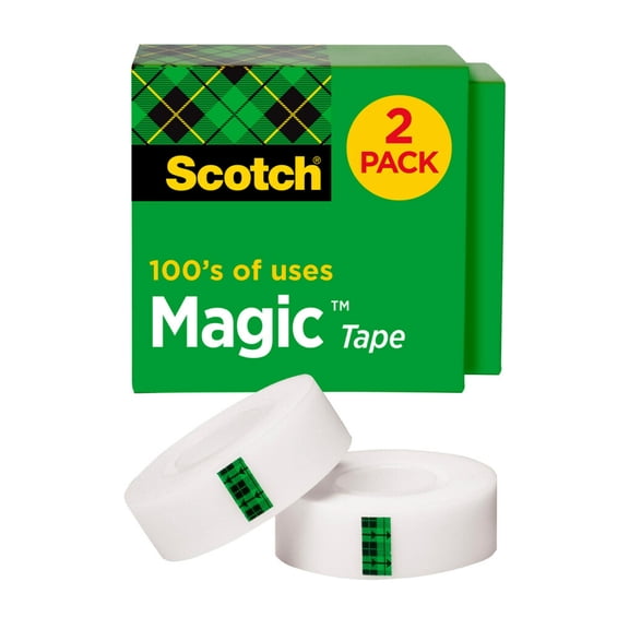 Magic Tape Refill, 3" Core, 0.75" X 72 Yds, Clear, 2/pack | Bundle of 5 Packs