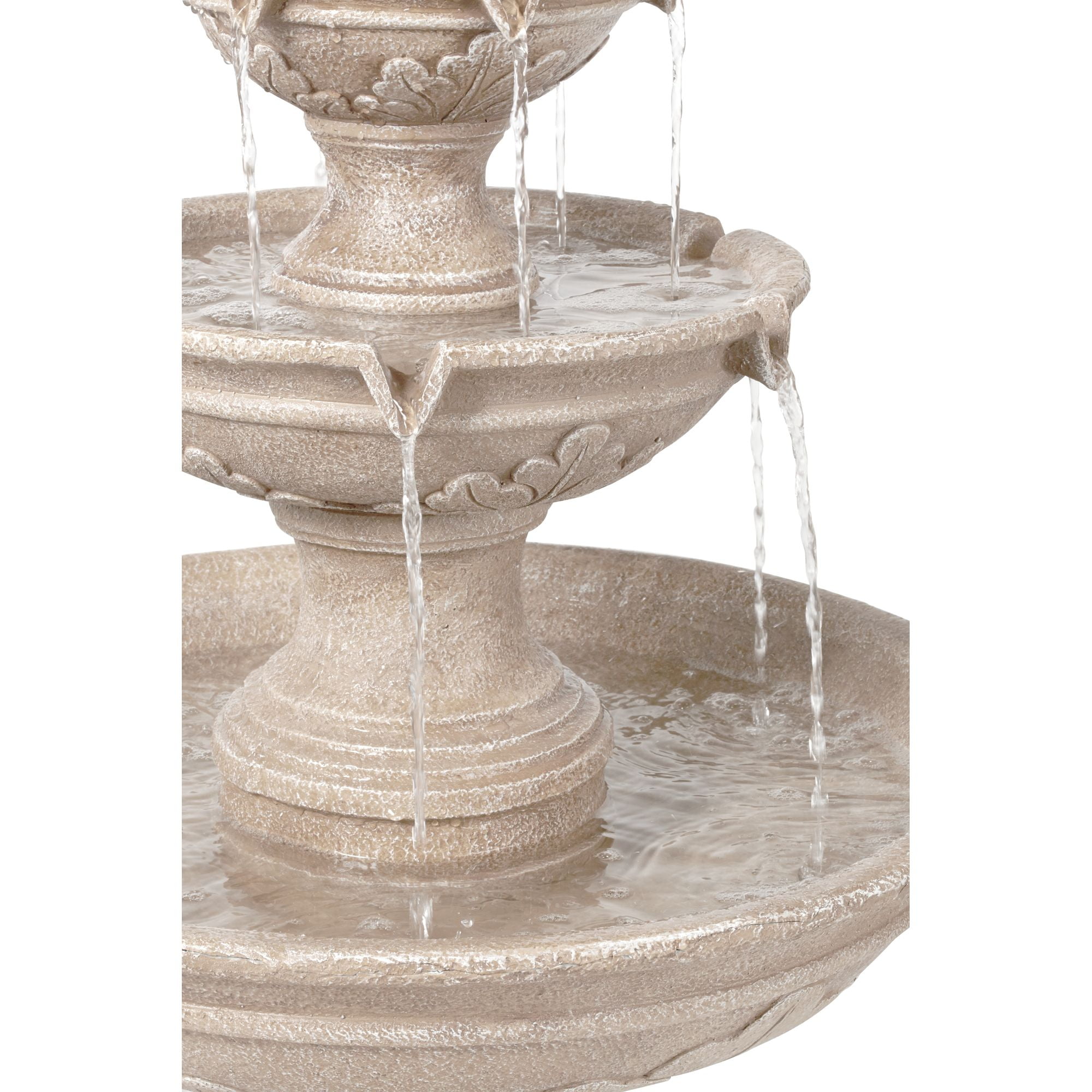 Stafford 48" High Large Traditional Italian Indoor Outdoor Decor Faux Stone Floor Fountain 3-Tier Outside