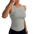 thumbnail image 3 of MuXiKeJi Clothes Womens Sleeveless Crewneck Tank Tops Summer Fashion Knit Top Casual Comfortable Basic Slim Fit Shirt Clothes, 3 of 5