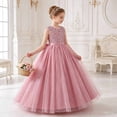 thumbnail image 2 of SUXIAN Dress for Girls Starry Sequin Evening Sleeveless Party Gown Elegant Occasions Toddler Girl Dress Pink 7-8 Years, 2 of 4