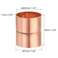 thumbnail image 2 of Uxcell 28.6mm Straight Copper Pipe Coupling Connecting Adapter Solder Connection for Plumbing 5 Pack, 2 of 5