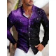 thumbnail image 1 of Camisa con botones y solapa de manga larga con estampado 3D más vendida para hombre , camisa informal de calle cómoda y suave para hombre, 1 of 6