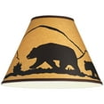 thumbnail image 6 of Springcrest Set of 2 Empire Print Lamp Shades Black Brown Medium 6" Top x 14" Bottom x 10.75" High Spider Harp and Finial Fitting, 6 of 8