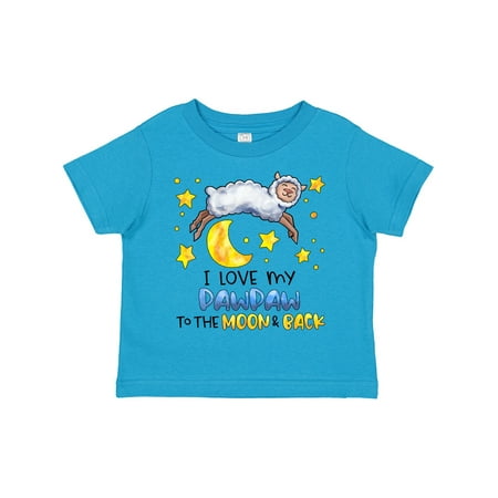 

Inktastic I Love My Pawpaw to the Moon and Back Cute Sheep Gift Toddler Boy or Toddler Girl T-Shirt