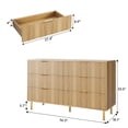 thumbnail image 4 of Danolapsi 6 Drawer Dresser,Modern Drawer Chest,Wide Storage Dresser Chest Cabinet Organizer Unit with Gold Handle,Wood Double Chest of Drawers and Storage Organizer for Living Room,Hallway,Entryway, 4 of 7