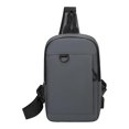 thumbnail image 6 of Hvmvliv Men's Running Sports Chest Bag, Versatile Casual Small Backpack, Water-Resistant Breathable Gray, 6 of 6