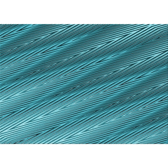 Ahgly Company Indoor Rectangle Patterned Bright Turquoise Blue Area Rugs, 6' x 9'