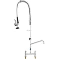 thumbnail image 1 of VEVOR Commercial Faucet with Pre-Rinse Sprayer, 44" Height, 8" Center, 12" Swing Spout, Deck Mount Kitchen Sink Faucet, 1 of 9