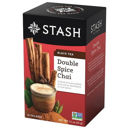 India Masala Chai Tea - Stash Tea Double Spice Chai Black Tea, 18 Ct, 1.1 Oz